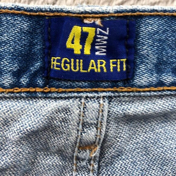 2 Wrangler Mens Jeans Size 38x30 Lot Of Two 47MWZ Blue Denim Straight Leg Casual - Picture 4 of 16